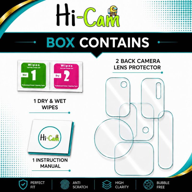 Hi-Cam Back Camera Lens Glass Protector for Ai+ Nova 2 Ultra 5G - Image 5