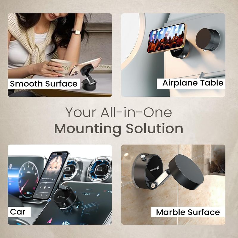 Portronics Hold X Magnetic Vacuum Suction Mobile Holder - Image 6
