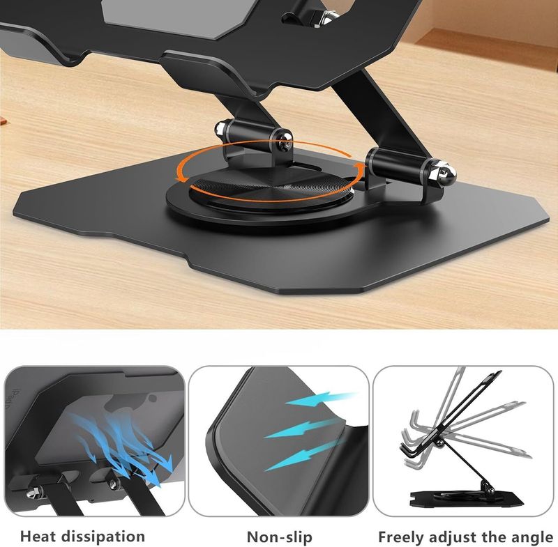 Wicrotec Aluminium Tablet Rotating Base Foldable - Image 4