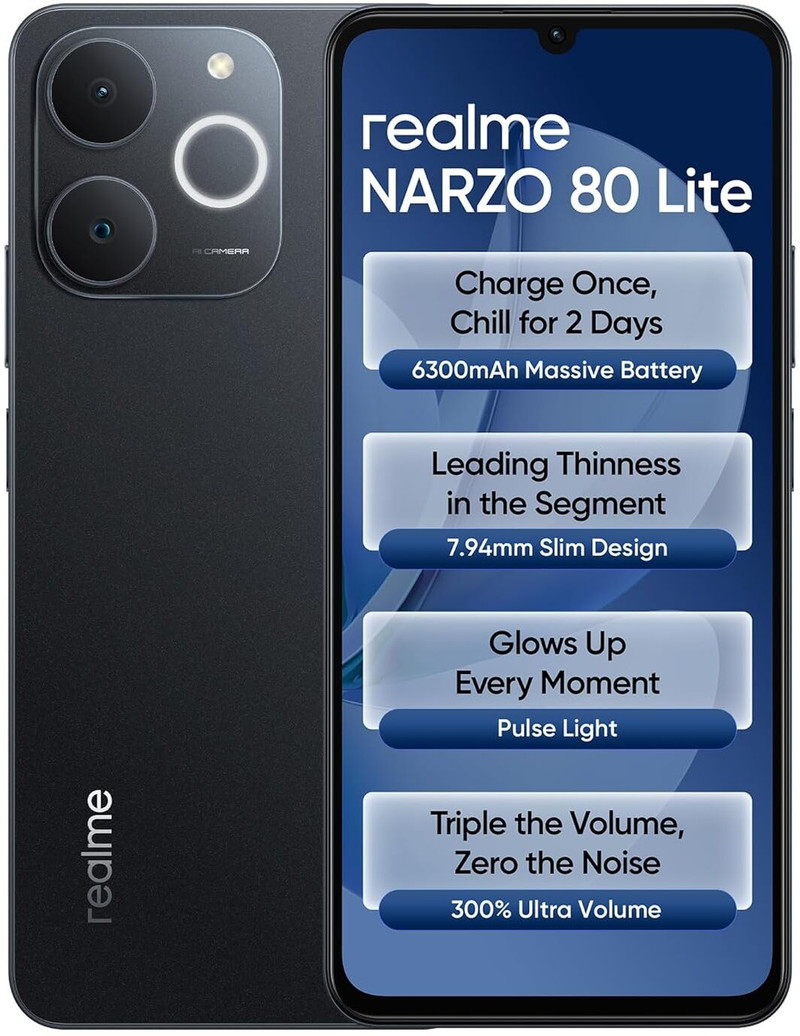 realme narzo 80 lite 4g obsidian black 64 gb