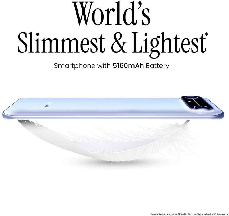 Tecno Pova Slim 5G 128GB 8GB RAM Sky Blue - Image 4
