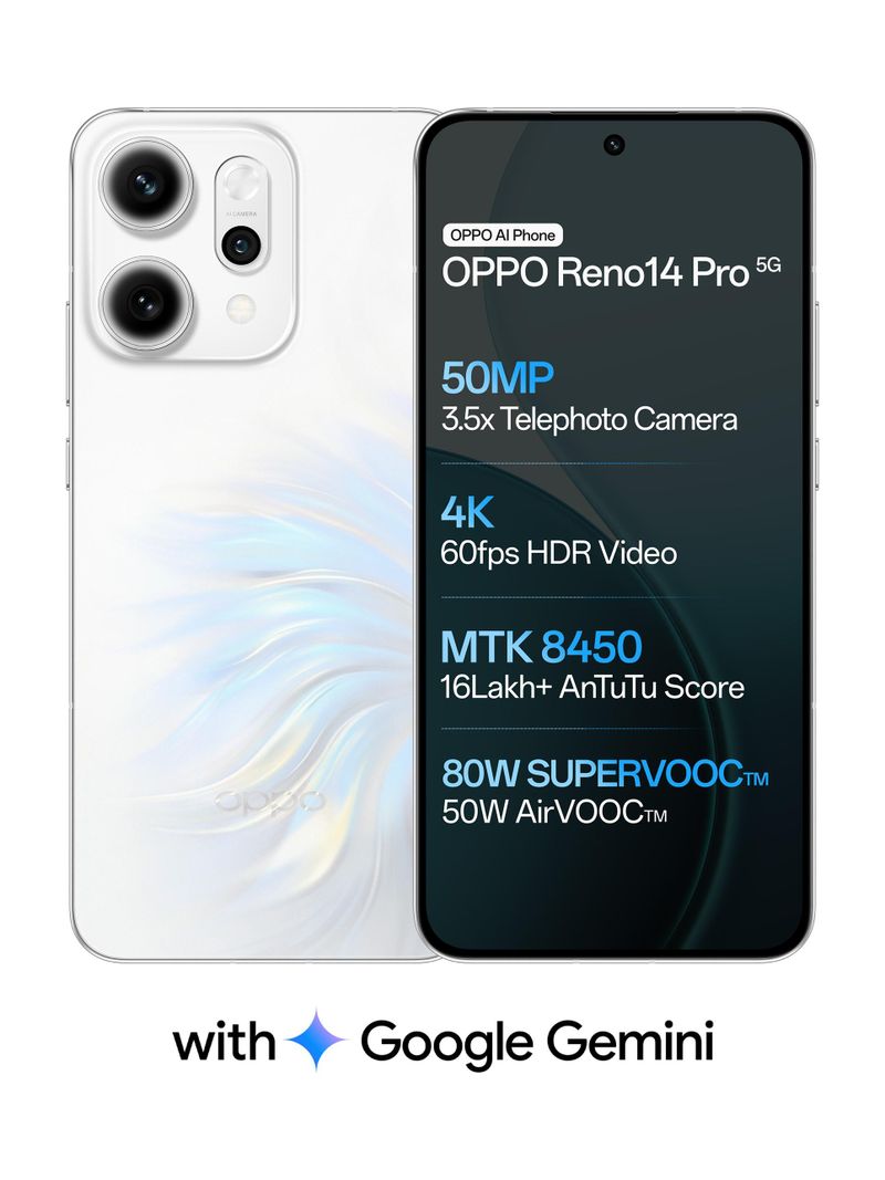 OPPO Reno14 Pro 5G 256GB 12GB RAM Pearl White - Image 2