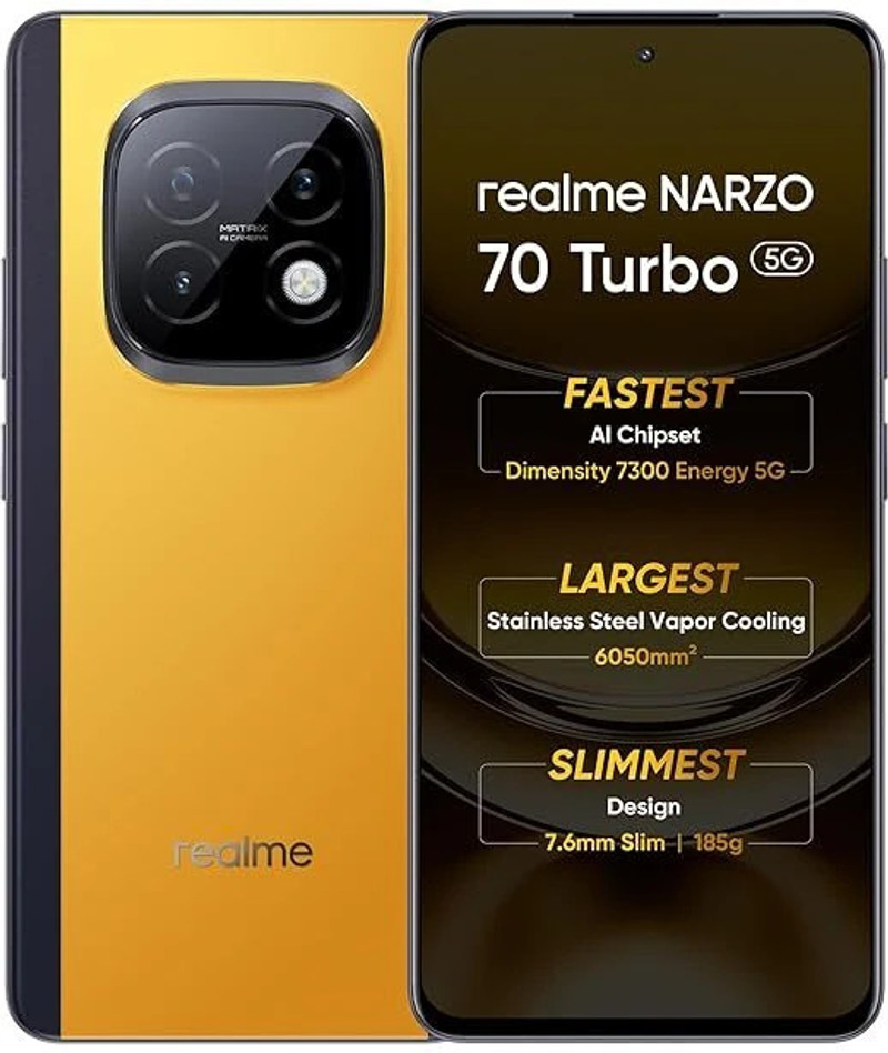Realme 70 Turbo 5g (turbo Yellow, 128 Gb, 5000 Mah)