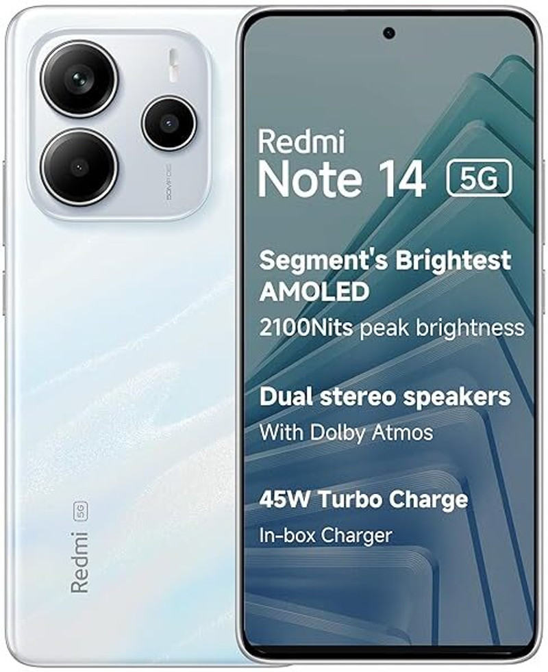 REDMI Note 14 5G (Mystique White, 128 GB) 6 GB RAM