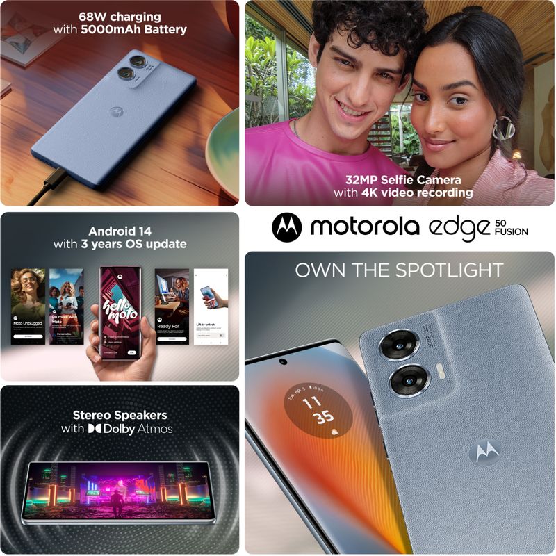 MOTOROLA Edge 50 Fusion 256GB 12GB RAM Blue - Image 6