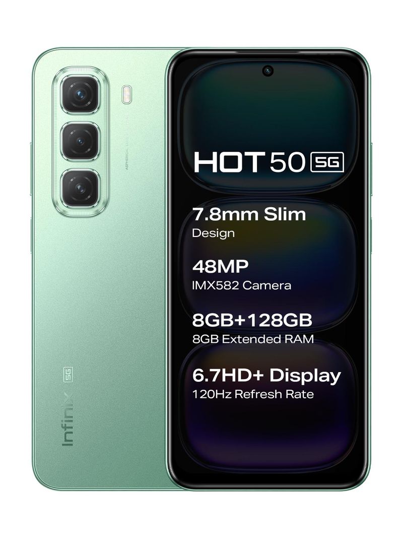 Infinix Hot 50 5G (Sage Green, 128 GB) (8 GB RAM) - Image 1