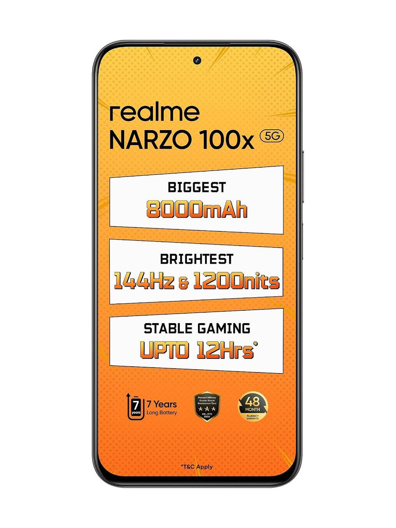 realme Narzo 100x 5g (Midnight Black, 256 GB) 6 GB RAM