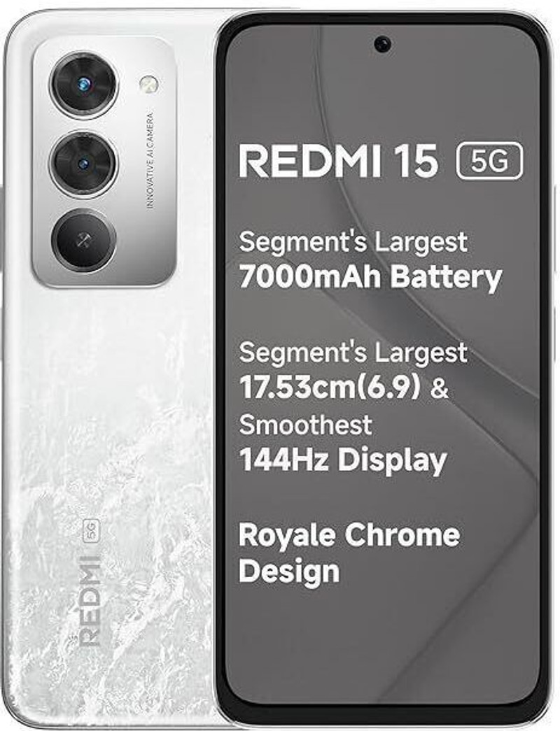 REDMI 15 5G (Frosted White, 256 GB) 8 GB RAM