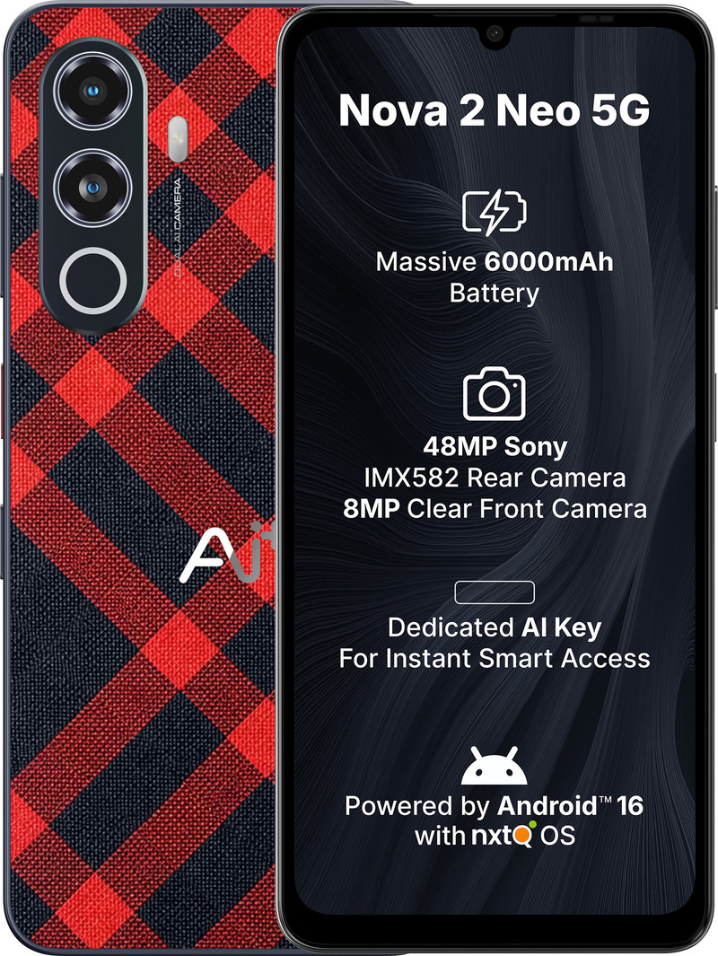 Ai+ Nova 2 Neo 5G (rogue red, 64 GB) 4 GB RAM