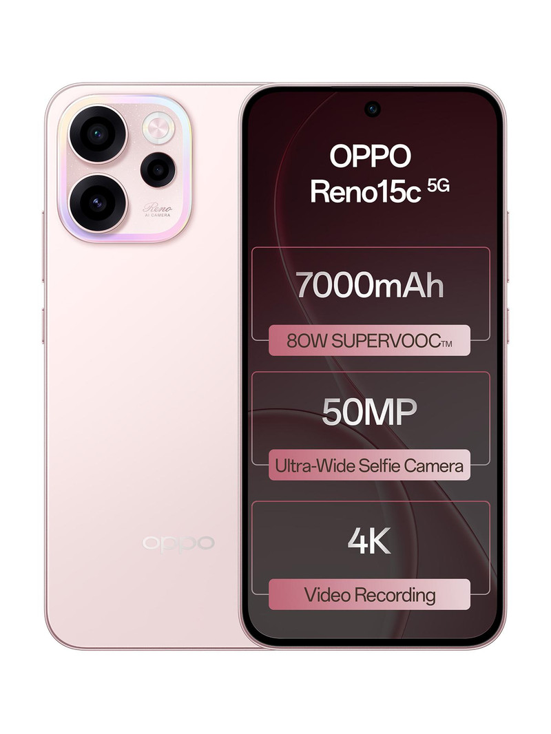 OPPO Reno15c 5G (Afterglow Pink, 256 GB) 12 GB RAM