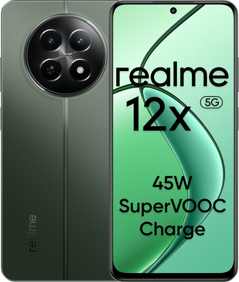 realme 12x 5G 128GB 4GB RAM Green - Image 1