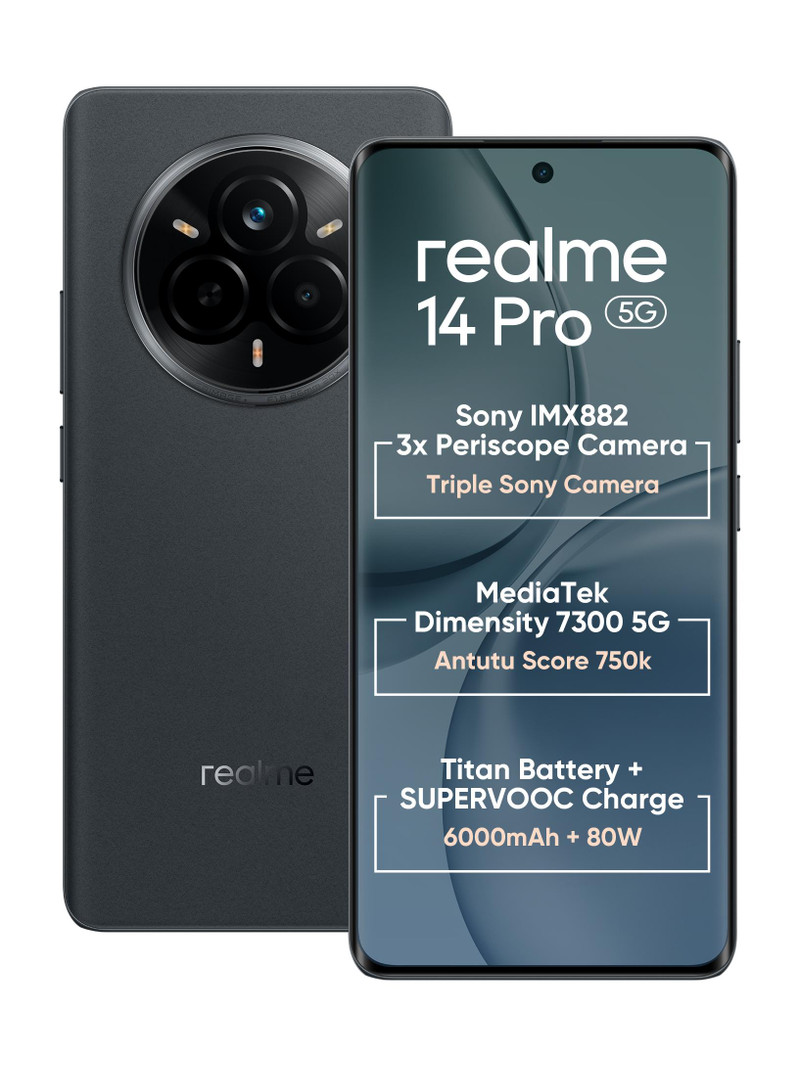 realme 14 Pro 5G (Suede Grey, 128 GB) 8 GB RAM
