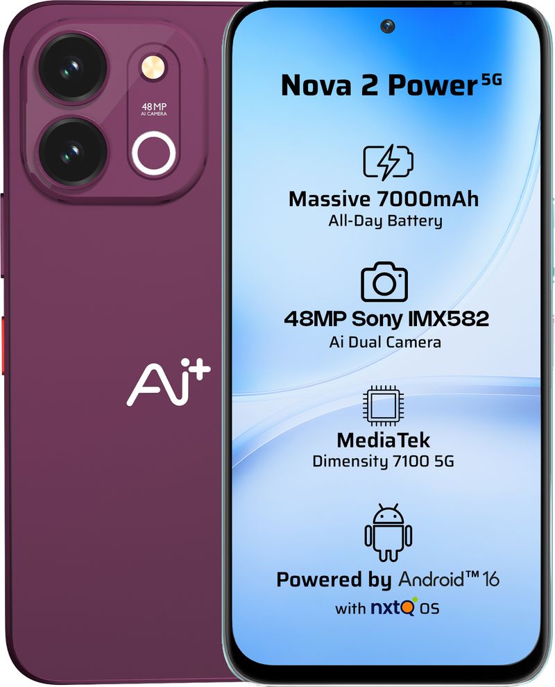 Ai+ Nova 2 Power 5G (128GB, Deep Purple) - Image 2