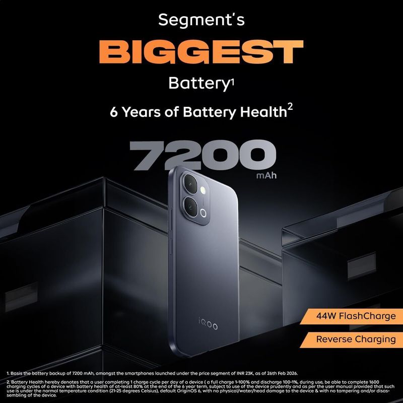 IQOO Z11x 5G 128GB 6GB RAM Titan Black - Image 5