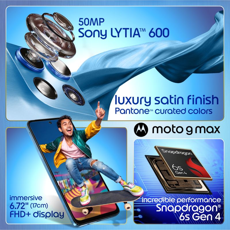 Motorola g max (PANTONE Alaskan Blue, 128 GB) - Image 3