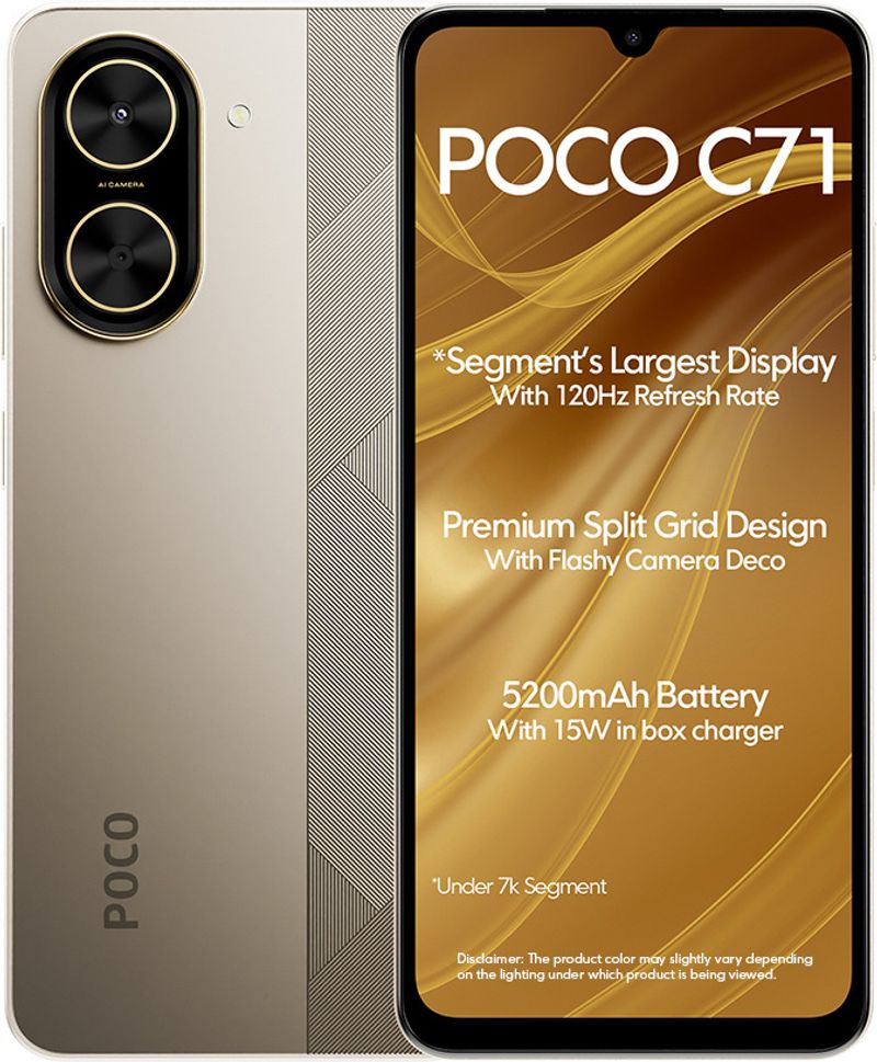 POCO C71 64GB 4GB RAM Desert Gold - Image 2