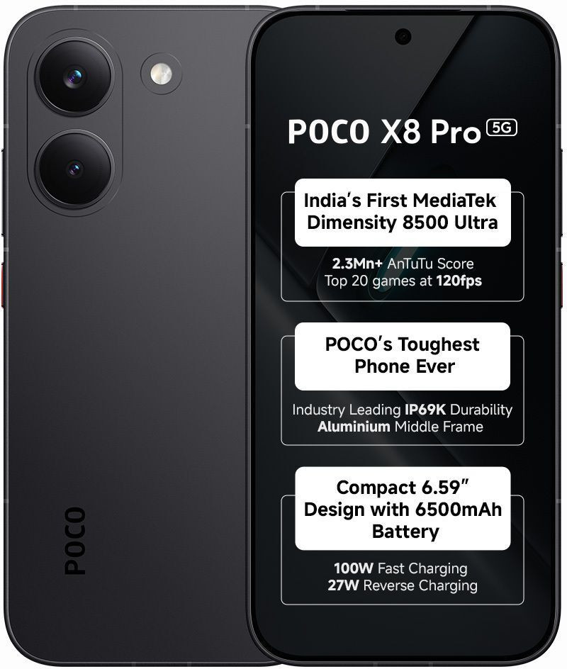 POCO X8 Pro (Black, 256 GB) 8 GB RAM