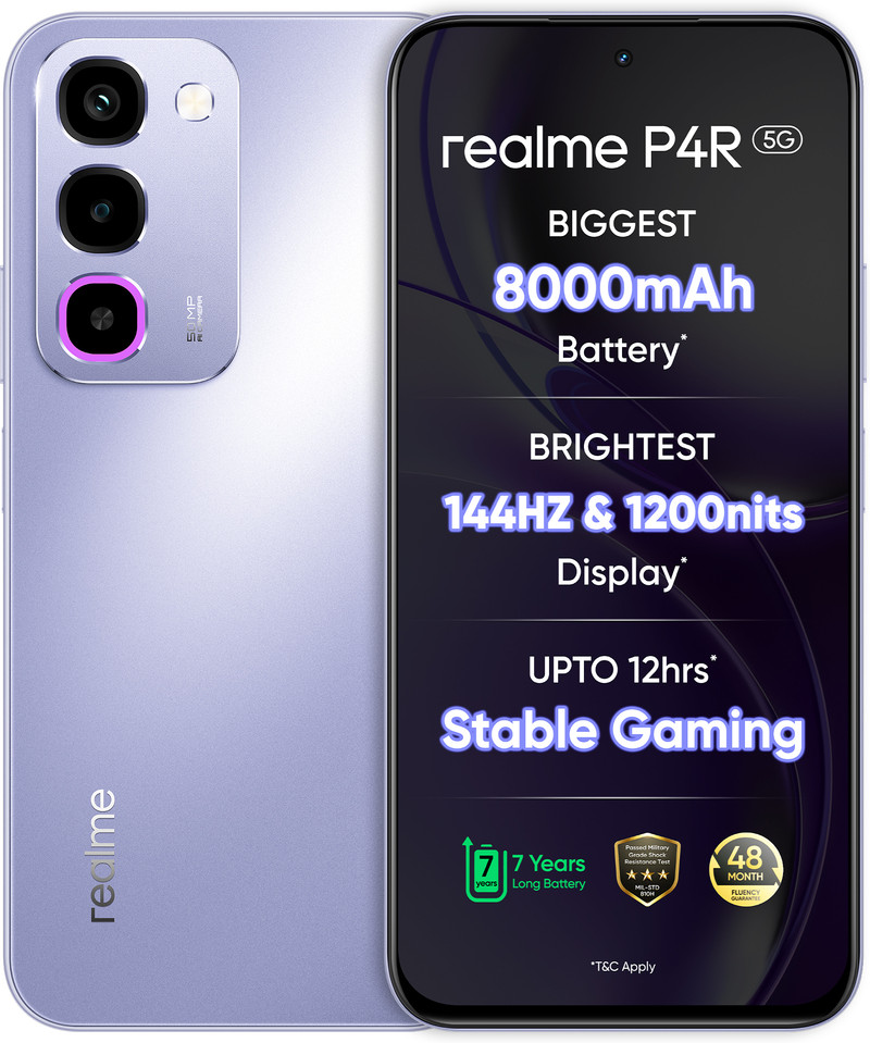 realme P4R 5G (Lavender Glare, 128 GB) 6 GB RAM