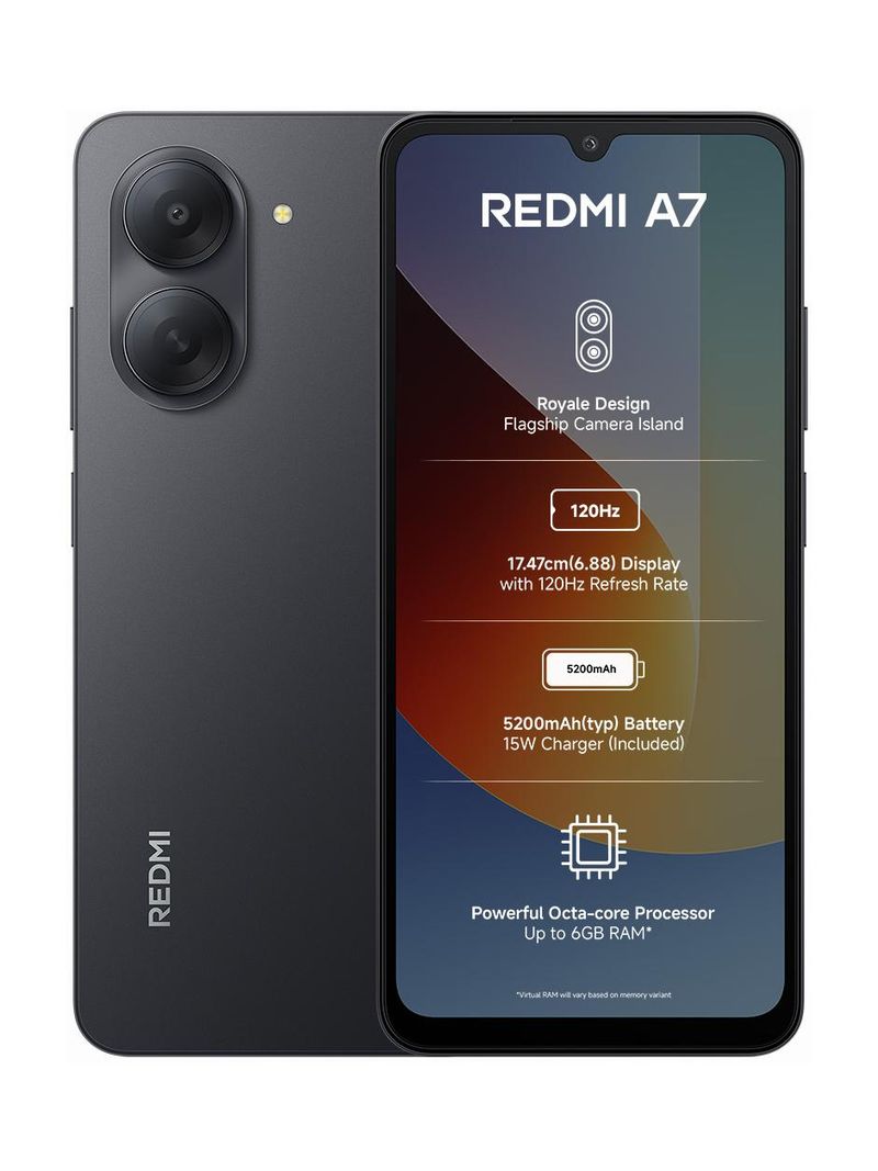 Redmi A7 64GB 3GB RAM Black - Image 2