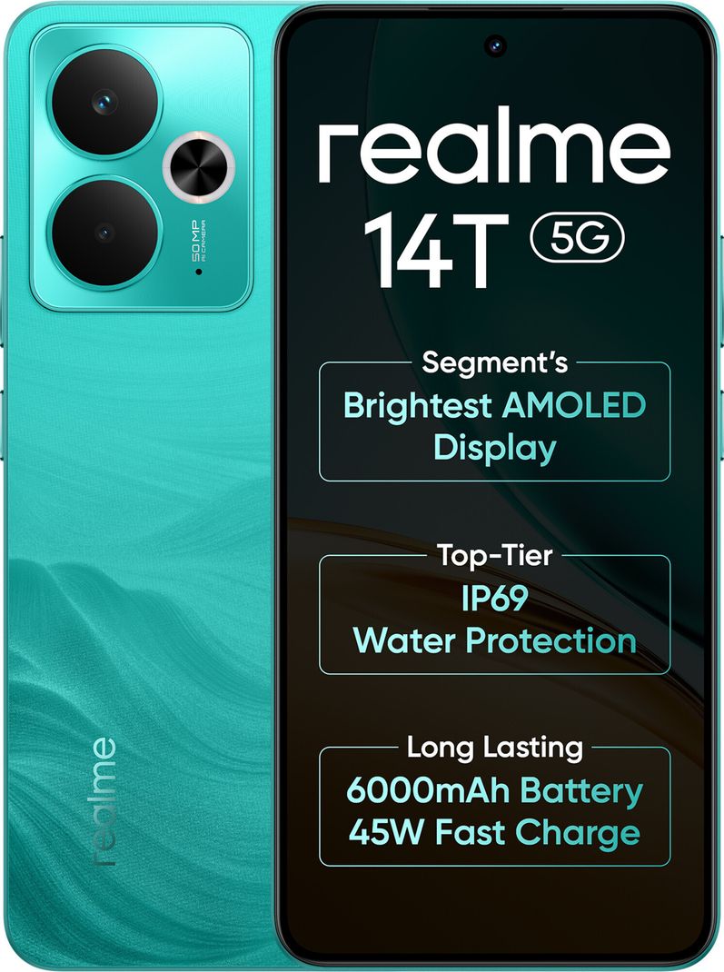 realme 14T 5G 128GB 8GB RAM Surf Green - Image 2