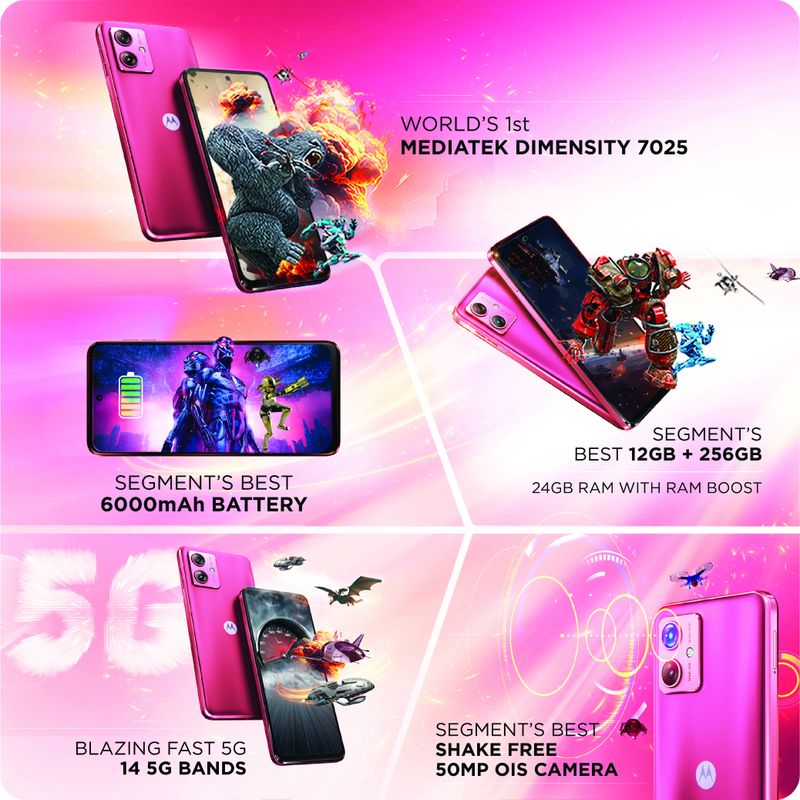 Motorola g64 5G 256GB 12GB RAM Berry Red - Image 6