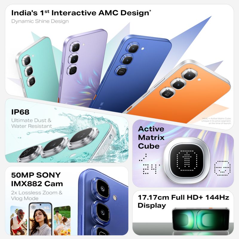 Infinix HOT 70 Pro 5G (Silk Glow Purple, 128GB, 6GB RAM) - Image 3