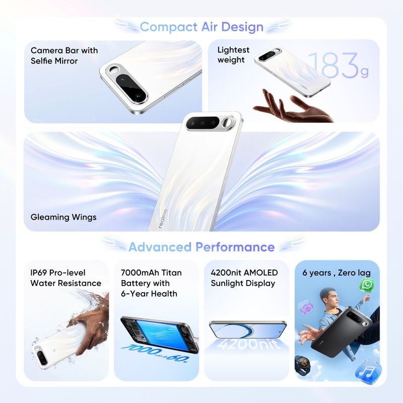 realme 16 5G 256GB 8GB RAM Air White - Image 4