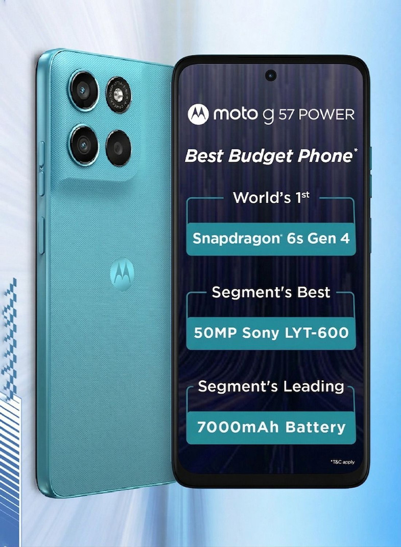 MOTOROLA g57 power 5G Snapdragon (Pantone Fluidity, 128 GB)