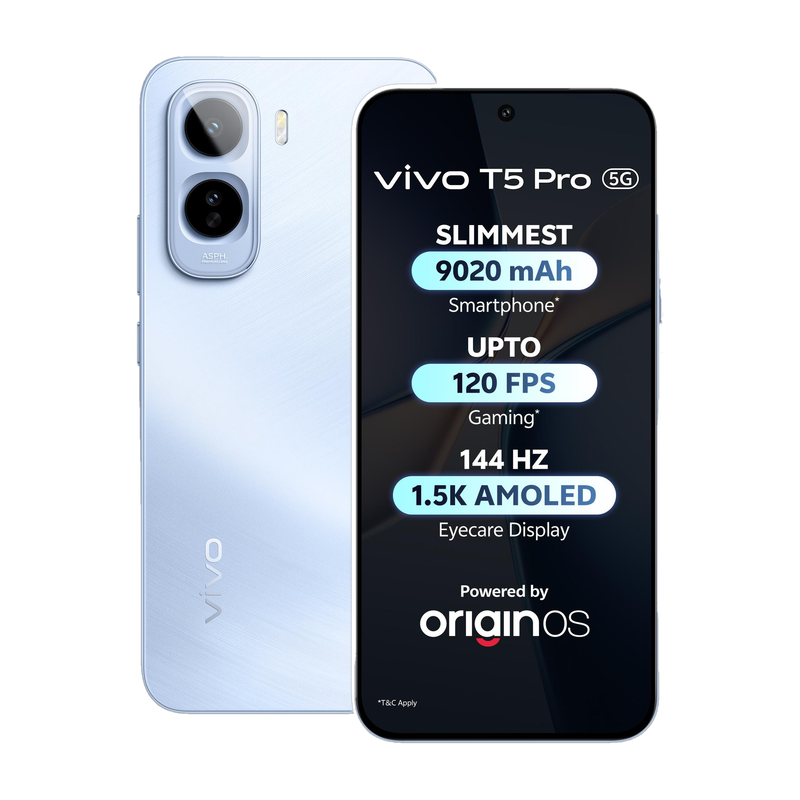 vivo T5 Pro 5G (Glacier Blue, 256 GB) 8 GB RAM