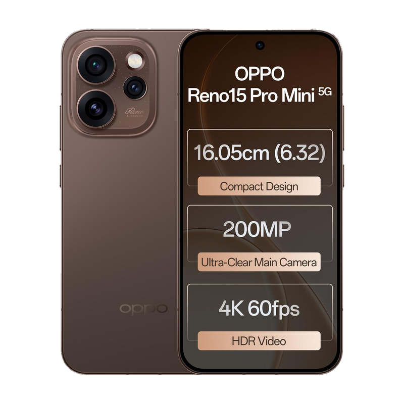 OPPO Reno15 Pro Mini 5G (Cocoa Brown, 256 GB) (12 GB RAM)