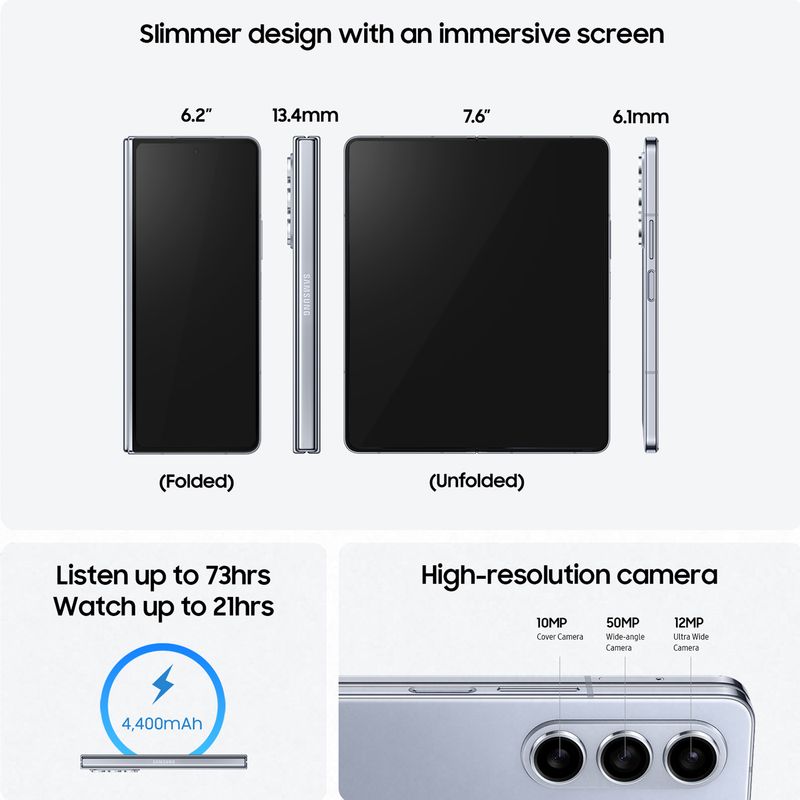 Samsung Galaxy Z Fold5 (Icy Blue, 256 GB) (12 GB RAM) - Image 3