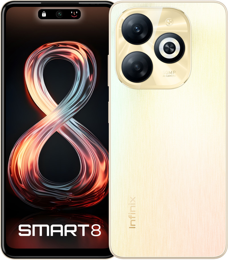 Infinix SMART 8 (Shiny Gold, 128 GB) 8 GB RAM