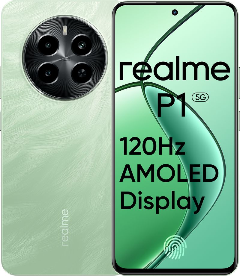 realme P1 5G 128GB 6GB RAM Peacock Green - Image 3