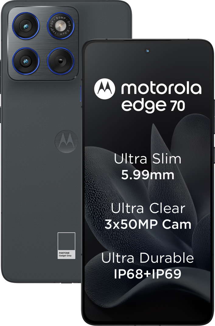 MOTOROLA Edge 70 (PANTONE Gadget Gray, 256 GB)
