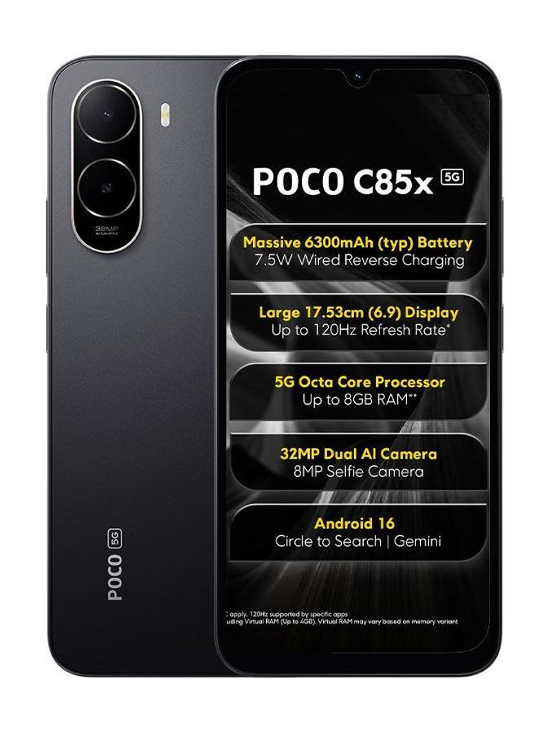 POCO C85x 5G (Elite Black, 64 GB) 4 GB RAM