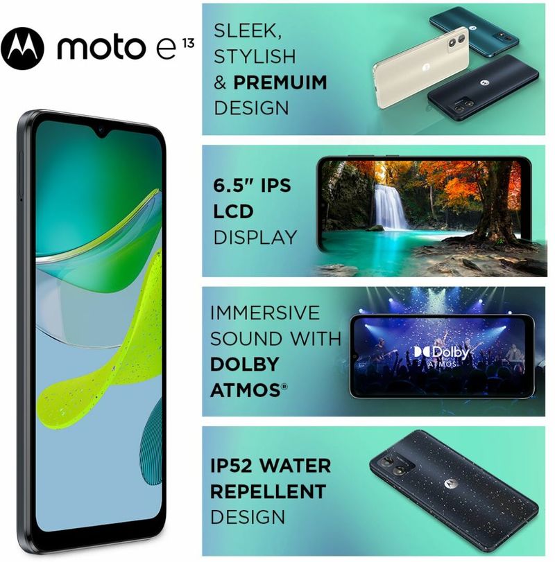 Motorola e13 64GB Cosmic Black - Image 6