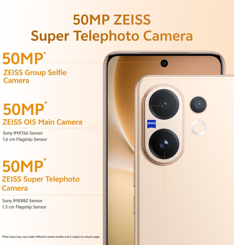 vivo V60 5G 256GB 8GB RAM Gold - Image 3