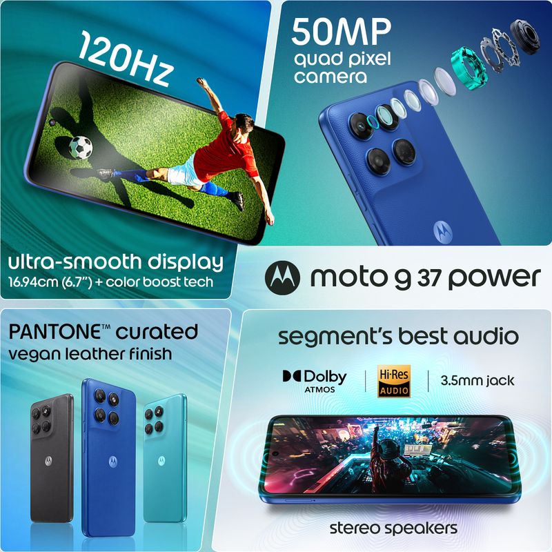 Motorola g37 Power 64GB 4GB RAM Blue - Image 4