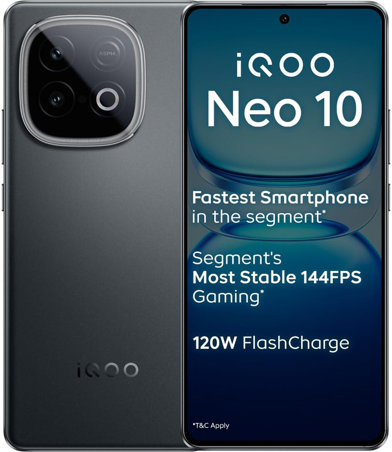 IQOO Neo 10 (Asphalt Black, 256 GB) 8 GB RAM