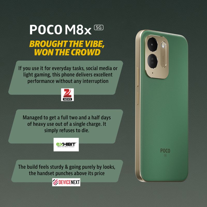 POCO M8x 5G Leather Green 128GB 4GB RAM - Image 5