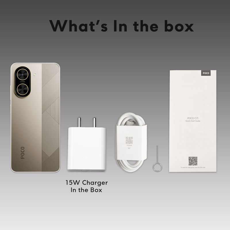 POCO C71 64GB 4GB RAM Desert Gold - Image 4