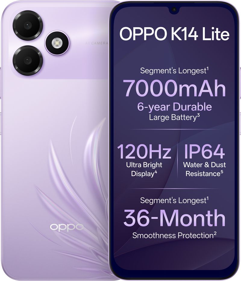 OPPO K14 Lite 64GB 4GB RAM Purple - Image 2