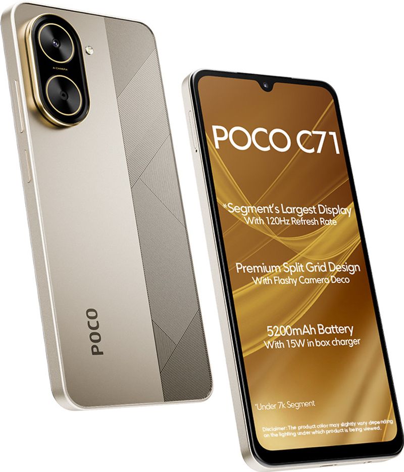 POCO C71 64GB 4GB RAM Desert Gold - Image 3