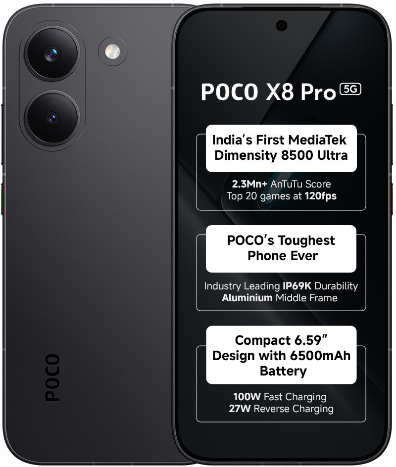 POCO X8 Pro (Black, 256 GB) 8 GB RAM