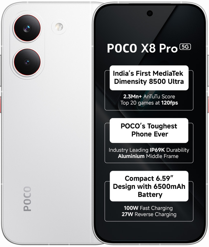 price history - POCO X8 Pro (White, 256 GB) (8 GB RAM)