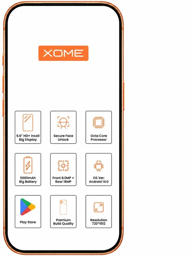 XOME XM 17 Pro Maxx 64GB 4GB RAM Orange - Image 6