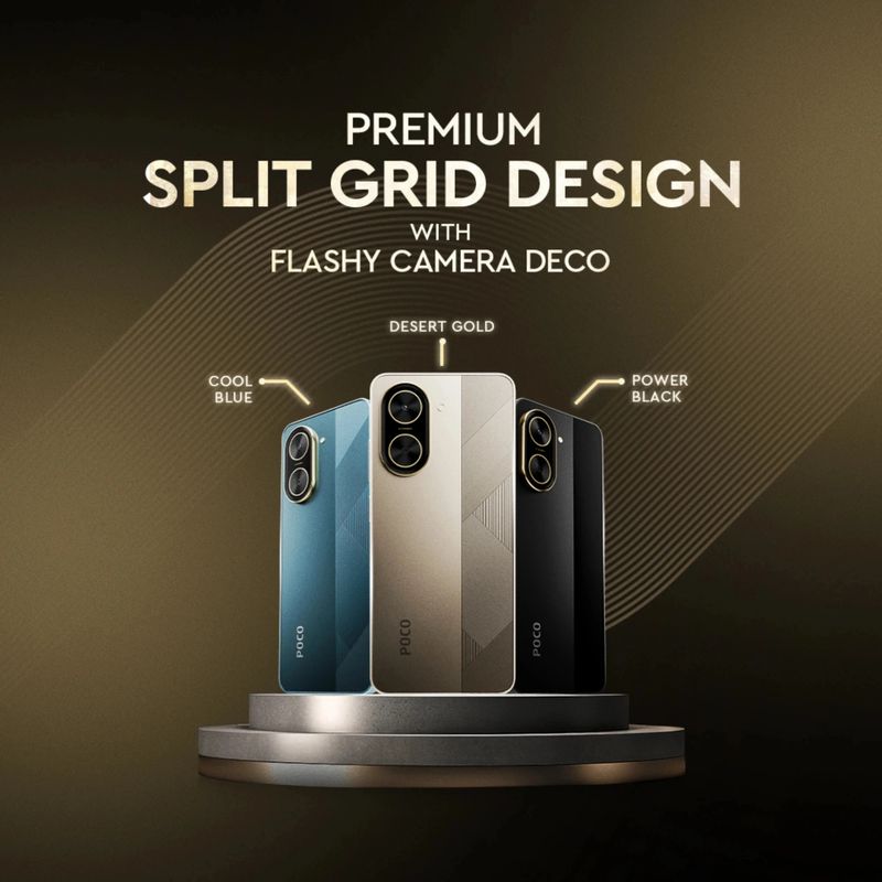 POCO C71 64GB 4GB RAM Desert Gold - Image 6