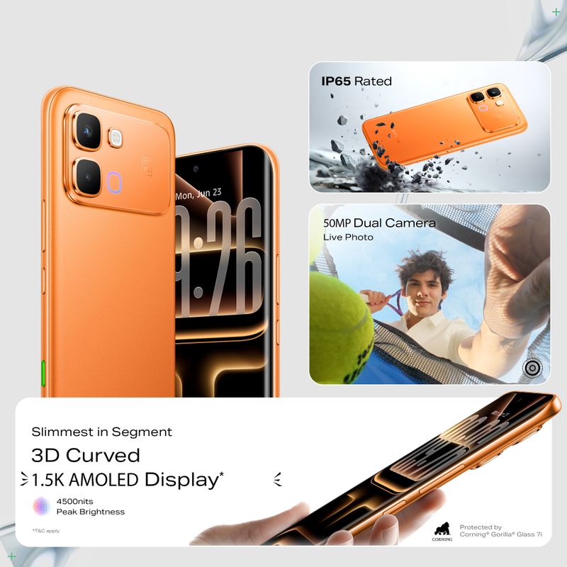 Infinix Note edge 256GB Solar Orange - Image 5