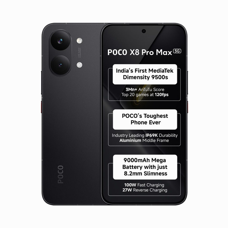POCO X8 Pro Max (Black, 512 GB) 12 GB RAM