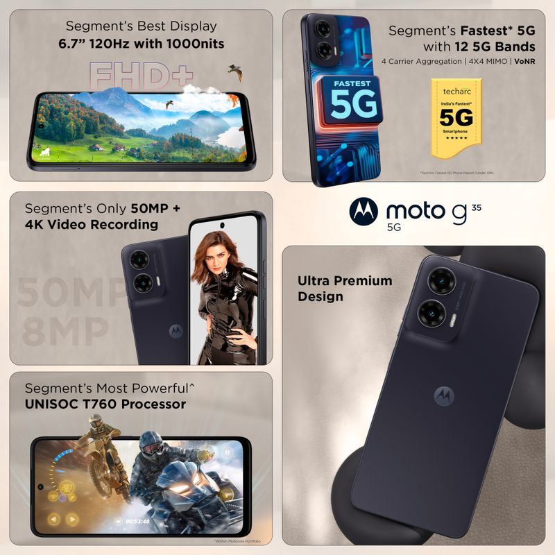 Motorola g35 5G 128GB 4GB RAM Midnight Black - Image 5